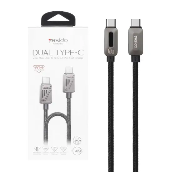 تصویر کابل تبدیل USB-C به USB-C یسیدو مدل CAI98