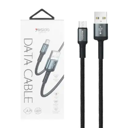 نمایش جزئیات کابل تبدیل USB به MicroUSB یسیدو مدل CA74 به طول 1.2 متر