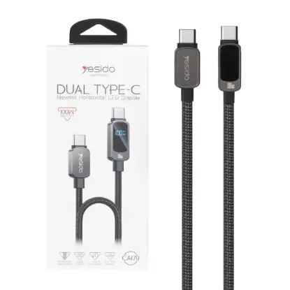 نمایش جزئیات کابل تبدیل USB-C به USB-C یسیدو مدل CAI97 به طول 1.2 متر