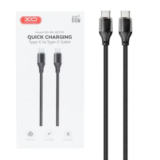 تصویر کابل تبدیل فست شارژ USB-C به USB-C یسیدو مدل NB-Q291B