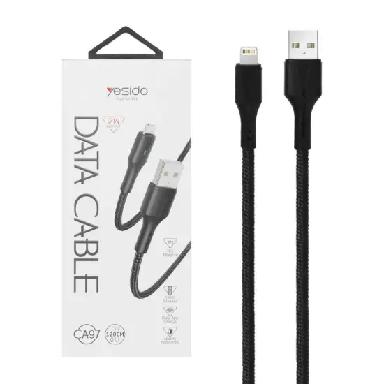 تصویر کابل تبدیل USB به لایتنینگ یسیدو مدل CA97  به طول 1.2 متر