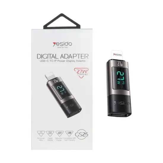 تصویر تبدیل USB به لایتنینگ یسیدو مدل GS25