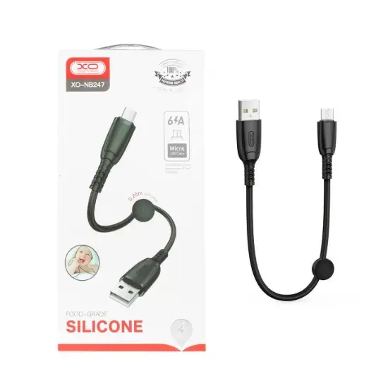 تصویر کابل تبدیل فست شارژ MicroUSB به USB ایکس او مدل NB247