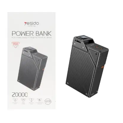 نمایش جزئیات پاوربانک یسیدو 65 وات مدل YP76 ظرفیت 20000 میلی آمپر ساعت