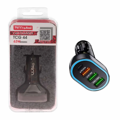نمایش جزئیات شارژر فندکی 63 وات چهار پورت تسکو مدل TCG 44