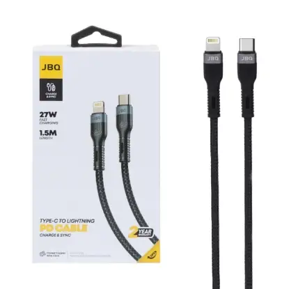 نمایش جزئیات کابل تبدیل USB-C به لایتنینگ جی بی کیو مدل CA-720 به طول 1.5 متر