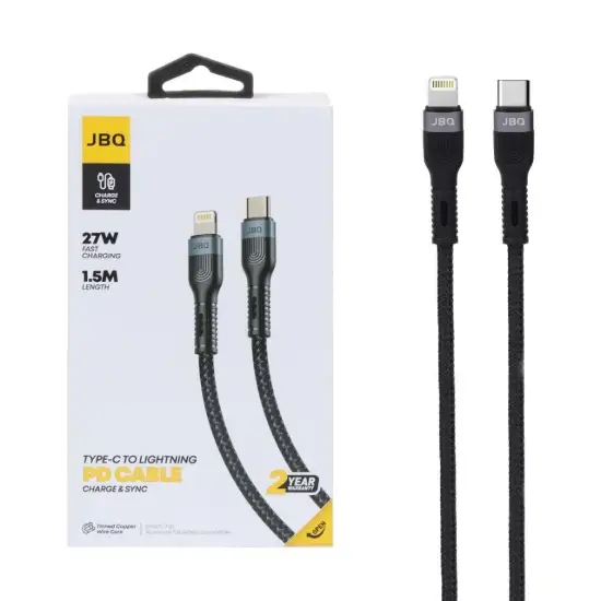 تصویر کابل تبدیل USB-C به لایتنینگ جی بی کیو مدل CA-720 به طول 1.5 متر