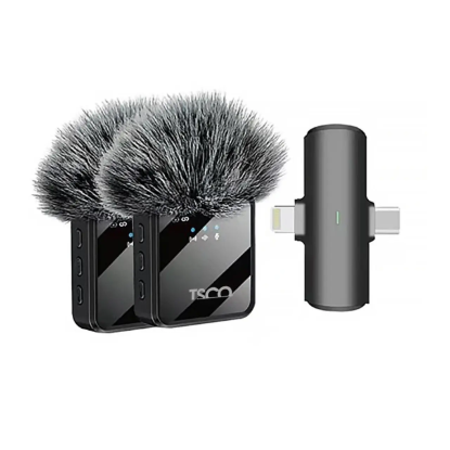 نمایش جزئیات میکروفون یقه ای بی سیم تسکو لایتنینگ /USB-C مدل TMIC 5007