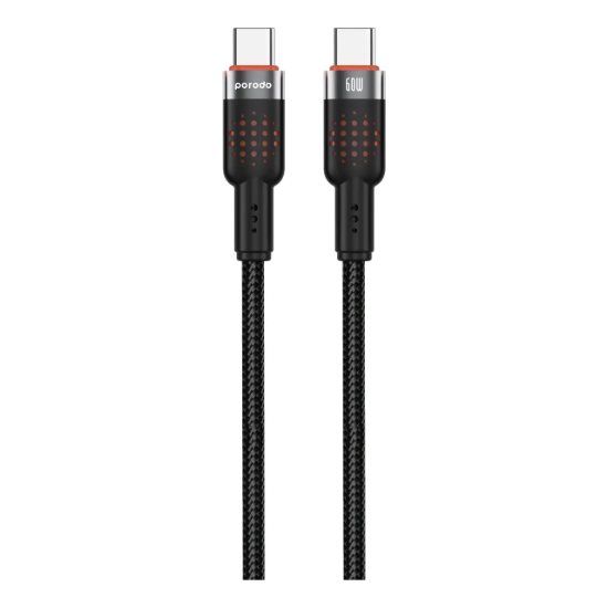 تصویر کابل تبدیل USB-C به USB-C پرودو مدل PDCBL0009BK طول 1.2 متر