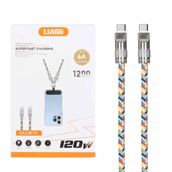 تصویر کابل تبدیل USB-C به USB-C لیامی مدل CA-LM75