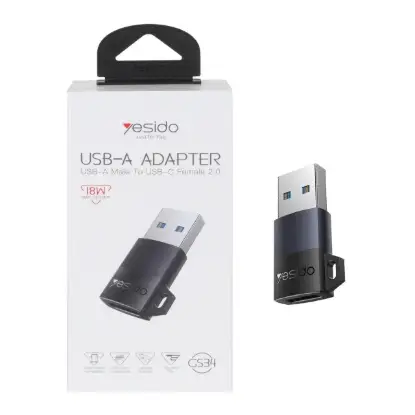 نمایش جزئیات تبدیل USB-C به USB یسیدو مدل GS34