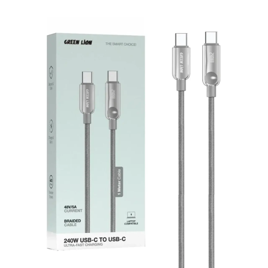 تصویر کابل تبدیل USB-C به USB-C گرین لاین مدل GN240BCABLGY