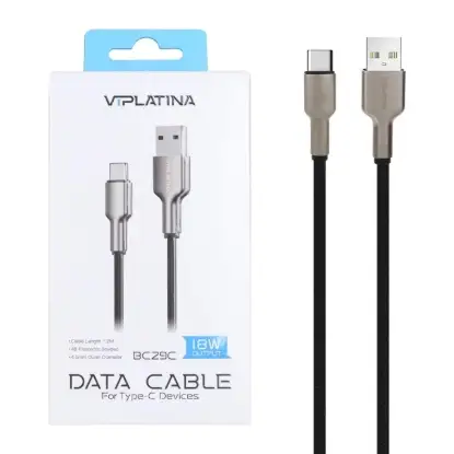 نمایش جزئیات کابل تبدیل USB به USB-C وی آی پلاتینا مدل BC29C