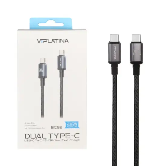 تصویر کابل تبدیل USB به USB-C وی آی پلاتینا مدل BC99