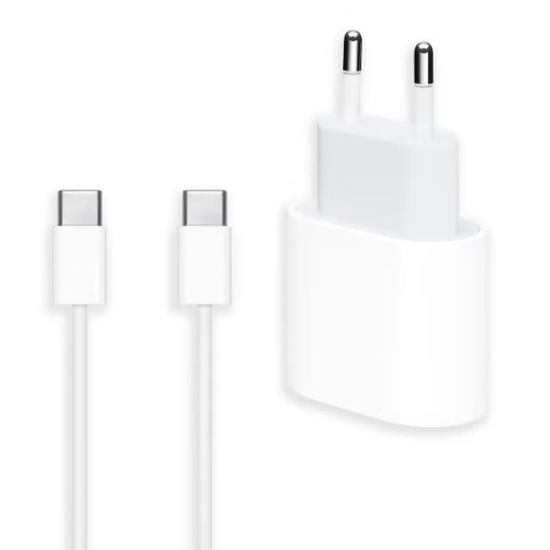 تصویر شارژر دیواری 35 وات دو پین تک پورت مدل A2347 همراه کابل شارژ USB-C
