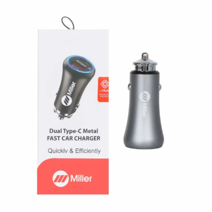 نمایش جزئیات شارژر فندکی 48 وات دو پورت میلر مدل M-CH107