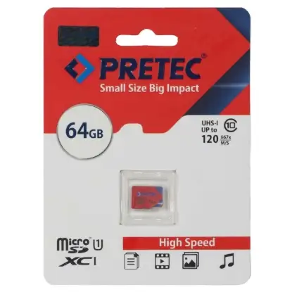 نمایش جزئیات کارت حافظه MicroSDHC پرتک مدل 667X  کلاس 10 استاندارد UHS-I U1 سرعت 120MBps ظرفیت 64 گیگابایت