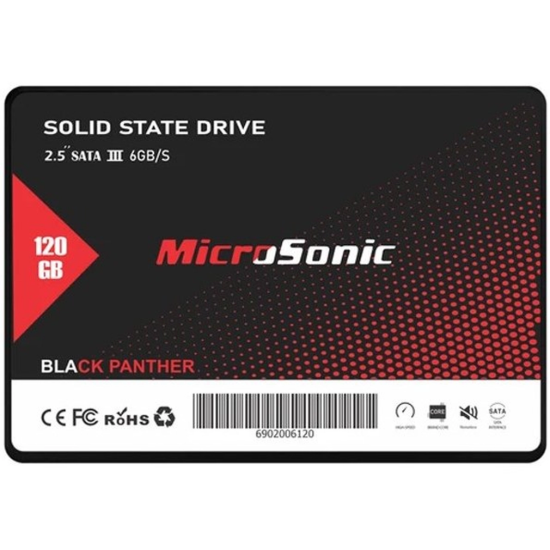 تصویر هارد اس اس دی اینترنال میکروسونیک مدل Black Panther ظرفیت 120 گیگابایت