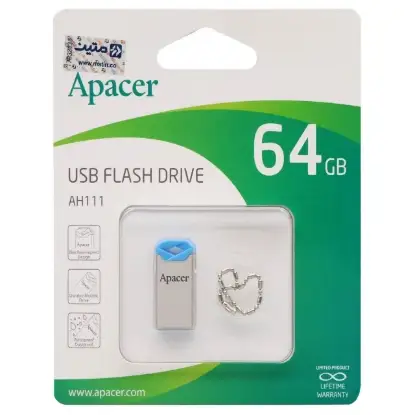نمایش جزئیات فلش مموری اپیسر مدل AH111 USB2.0 ظرفیت 64 گیگابایت