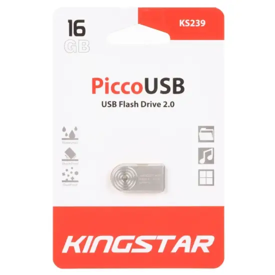 تصویر فلش مموری کینگ استار Picco KS239 USB2.0 ظرفیت 16 گیگابایت
