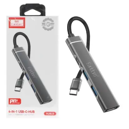 نمایش جزئیات هاب 3 پورت USB-C ارلدام مدل HUB19