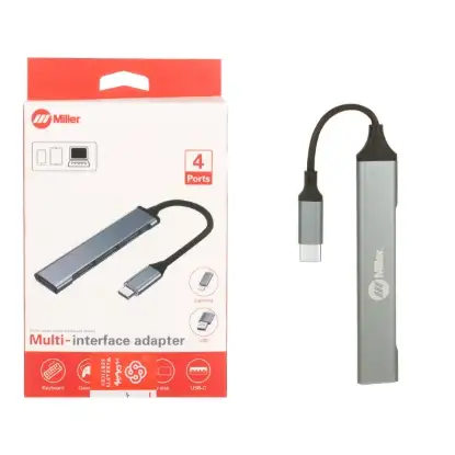 نمایش جزئیات هاب 4 پورت  USB-C میلر مدل MHU-930