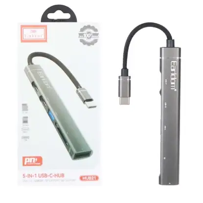 نمایش جزئیات هاب 5 پورت USB-C ارلدام مدل HUB21
