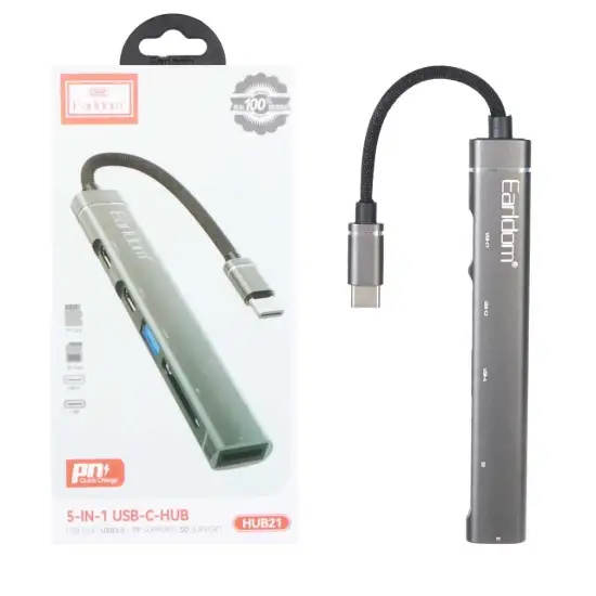 تصویر هاب 5 پورت USB-C ارلدام مدل HUB21