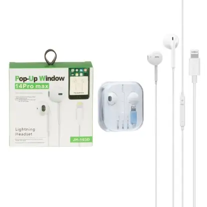 نمایش جزئیات هندزفری با سیم با پورت آیفون JH-103D مدل Pop-Up