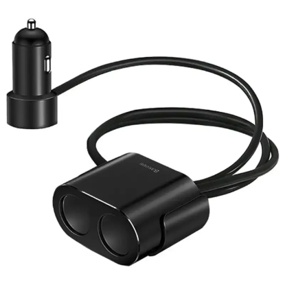 نمایش جزئیات شارژر فندکی 80 وات دو پورت بیسوس مدل CRDYQ-01