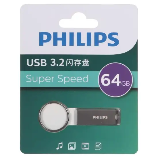 تصویر فلش مموری فیلیپس مدل  FM21UA064B/93-B USB 3.2 ظرفیت 64 گیگابایت