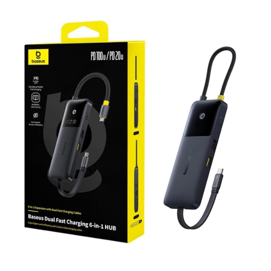 تصویر هاب 6 پورت USB-C بیسوس مدل BS-OH168