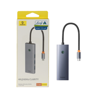 نمایش جزئیات هاب 7 پورت USB-C بیسوس مدل Clarity BS-OH159