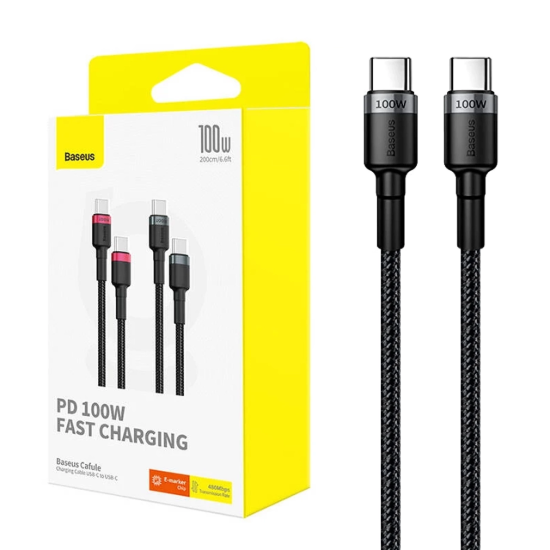 تصویر کابل تبدیل USB-C به USB-C بیسوس مدل Cafule