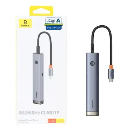 نمایش جزئیات هاب 6 پورت USB-C بیسوس مدل Clarity BS-OH166