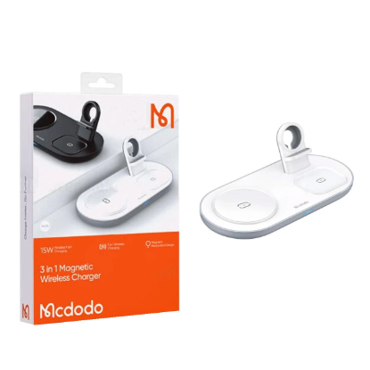 نمایش جزئیات شارژر بی سیم 3 کاره مک دودو مدل CH-7060