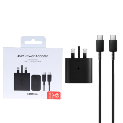 نمایش جزئیات شارژر دیواری 45 وات سه پین تک پورت مدل EP-T4511 همراه کابل شارژ USB-C