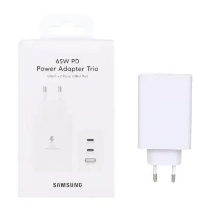 نمایش جزئیات شارژر دیواری 65 وات سه پورت دو پین مدل EP-T6530