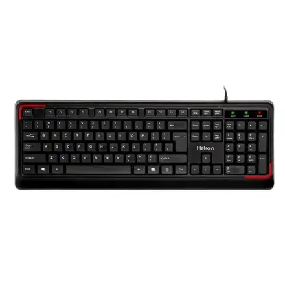 نمایش جزئیات کیبورد با سیم هترون مدل HK180