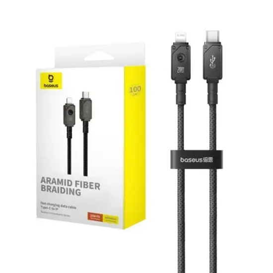 تصویر کابل تبدیل USB-C به لایتنینگ بیسوس مدل Arming Fiber Braiding CB000049