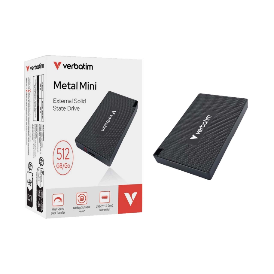 تصویر اس اس دی اینترنال ورباتیم مدل Metal Mini ظرفیت 512 گیگابایت