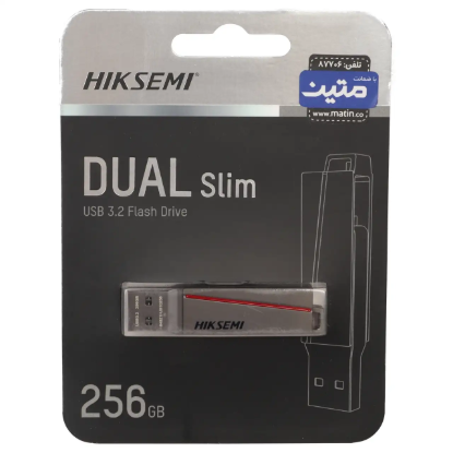 نمایش جزئیات فلش مموری هایک سمی مدل DUAL Slim USB3.2 ظرفیت 256 گیگابایت