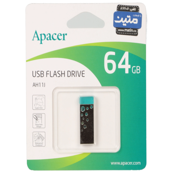 تصویر فلش مموری اپیسر مدل AH11J USB2.0 ظرفیت 64 گیگابایت