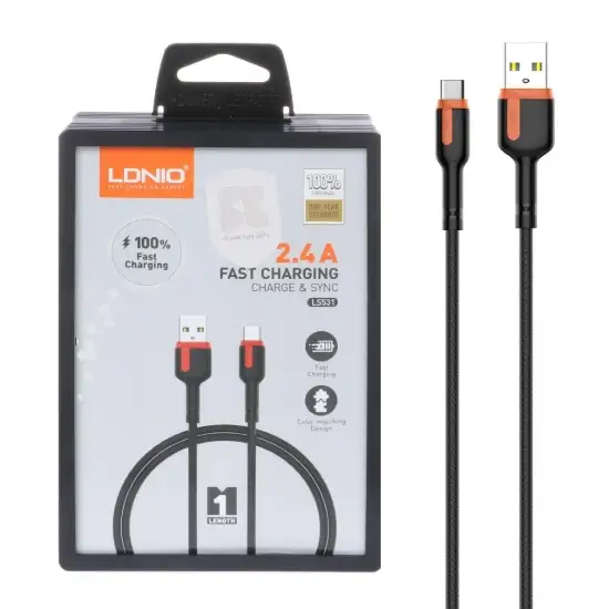 تصویر کابل تبدیل USB به USB-C الدینیو مدل LS531