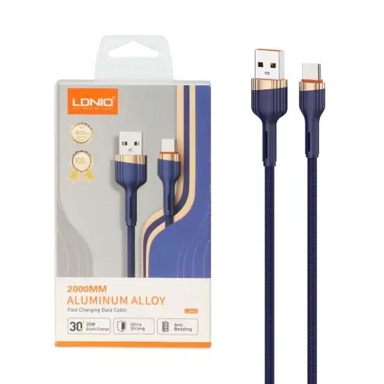 تصویر کابل تبدیل USB به USB-C الدینو مدل LS642 طول 2 متر