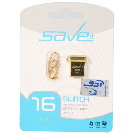 تصویر فلش مموری سیو ایت مدل Switch USB3.2 ظرفیت 16 گیگابایت