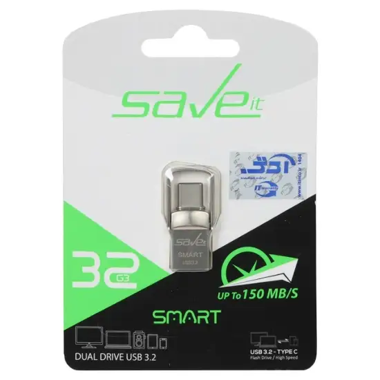 تصویر فلش مموری سیو ایت  مدل Smart USB3.2 USB-Cظرفیت 32 گیگابایت