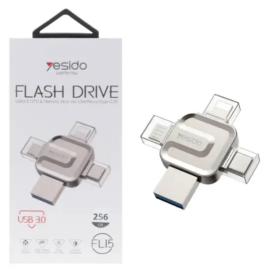 تصویر فلش مموری یسیدو USB OTG مدل FL15 ظرفیت 128 گیگابایت