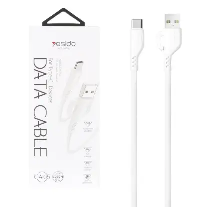 نمایش جزئیات کابل تبدیل USB به USB-C یسیدو مدل CAI05 به طول 1.2 متر