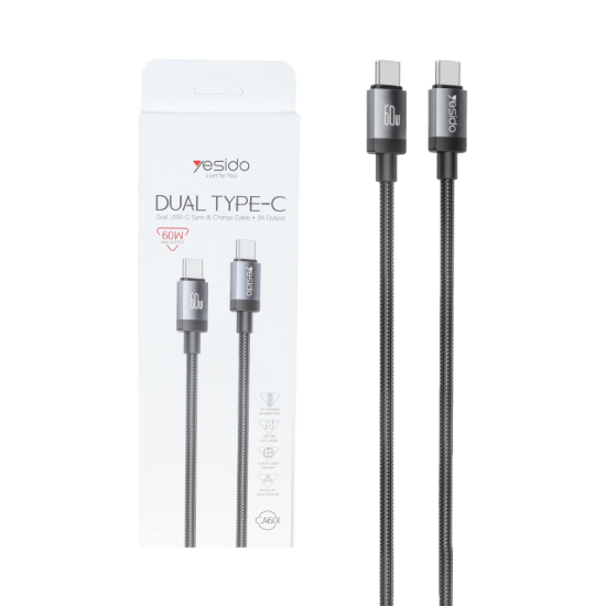 تصویر کابل تبدیل USB-C به USB-C یسیدو مدل CA601